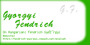 gyorgyi fendrich business card